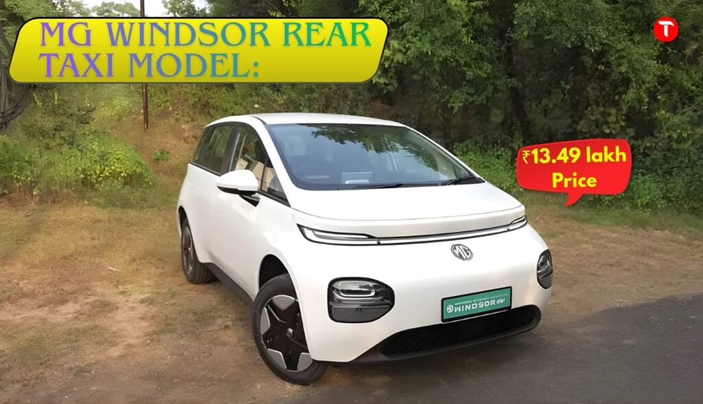 MG Windsor Rear Taxi Model: Specially designed, priced at ₹13.49 lakh