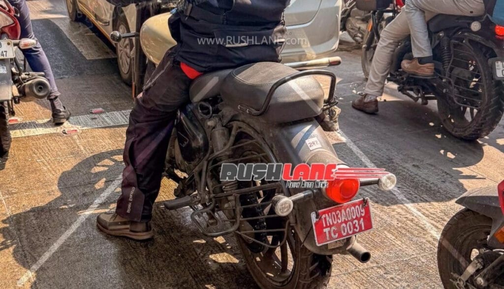 The Royal Enfield Classic 350 motorcycle was spotted testing on flex-fuel in .